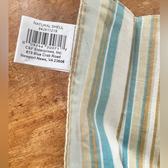 C&F Home Pattern Natural Shell Blue Reversible Cotton 
Napkin Set 20X20 Set of 5 - Picture 5 of 9